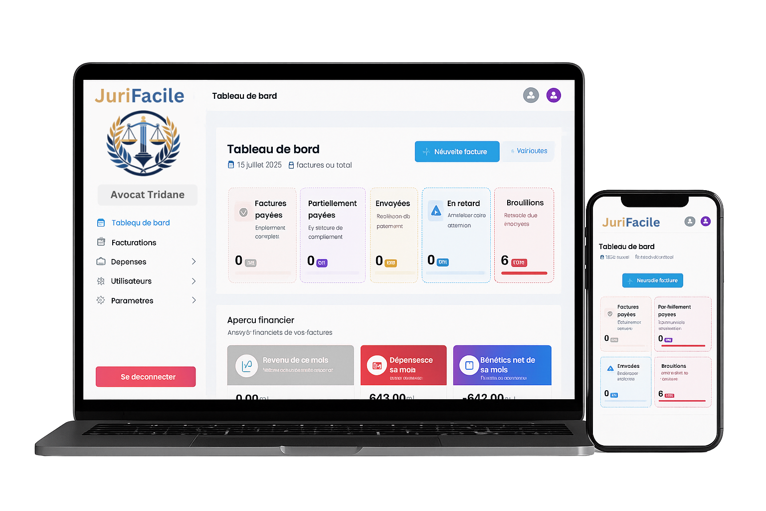 Illustration du système de gestion numérique du cabinet